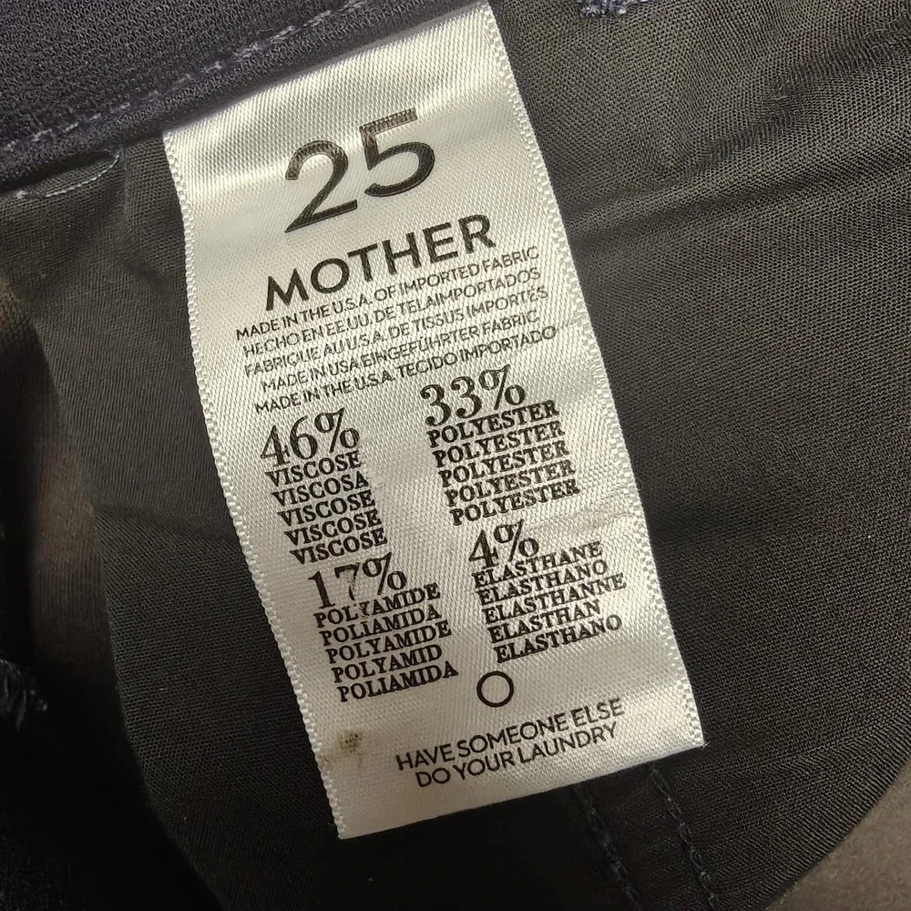 Mother Pants Womens 25 Blue Ponte‎ Pleated Trainer Jogger Cuffed Stretch USA